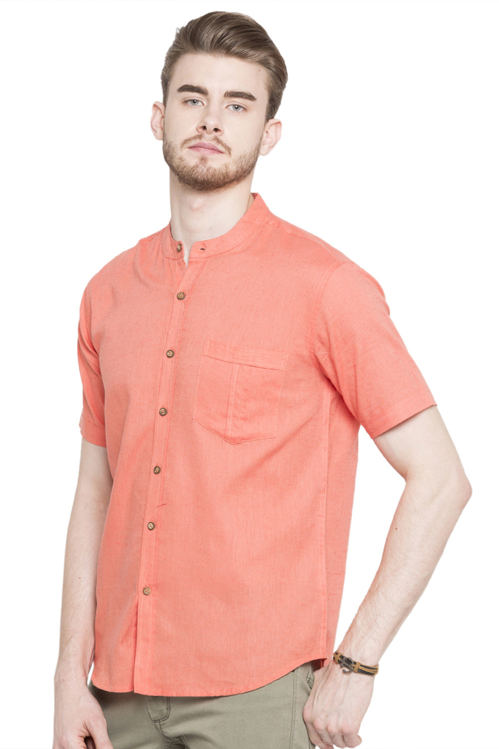 Short Sleeves Button Down Men's Shirt ...